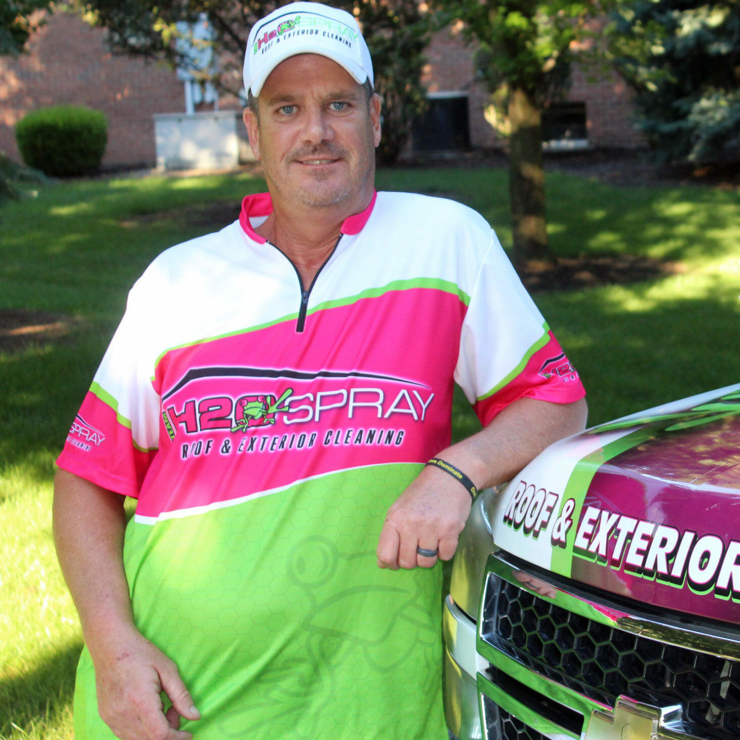 Brett Founder/Co-Owner “Behind every great human achievement, there is a team”. Building Team H2O Spray has required laser focus and a strong attention to detail. Most people categorize Team H2O Spray as “Power Washers” while we do use power washers, our business is exterior cleaning! Our superior cleaning process is what helped us become industry leaders, with national recognitions from exterior cleaning associations worldwide. “I always get a big smile after completing one of our services. Watching the entire process is amazing, what we can do for the exterior of a property is sometimes unimaginable. We genuinely care about our team, quality of the services we offer, and our valued customers. From the large scale 2-week commercial cleaning projects, to our low pressure “safe roof cleaning transformations or our incredible 3-step house washing process, Brett simply loves to clean! Interested in a quote or more information? brett@h2ospray.com