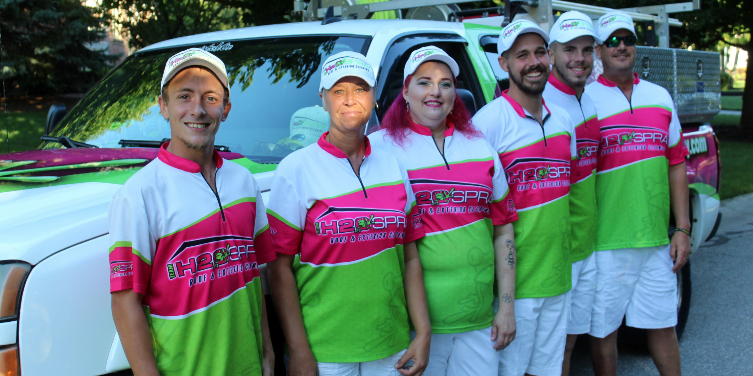 Meet The Team As innovators in the exterior washing industry we are dedicated to making every facet of your experience with us memorable. When you choose Team H20 Spray your getting professional exterior cleaning by a team of highly trained and dedicated experts. As a family owned and operated company your success is our success!